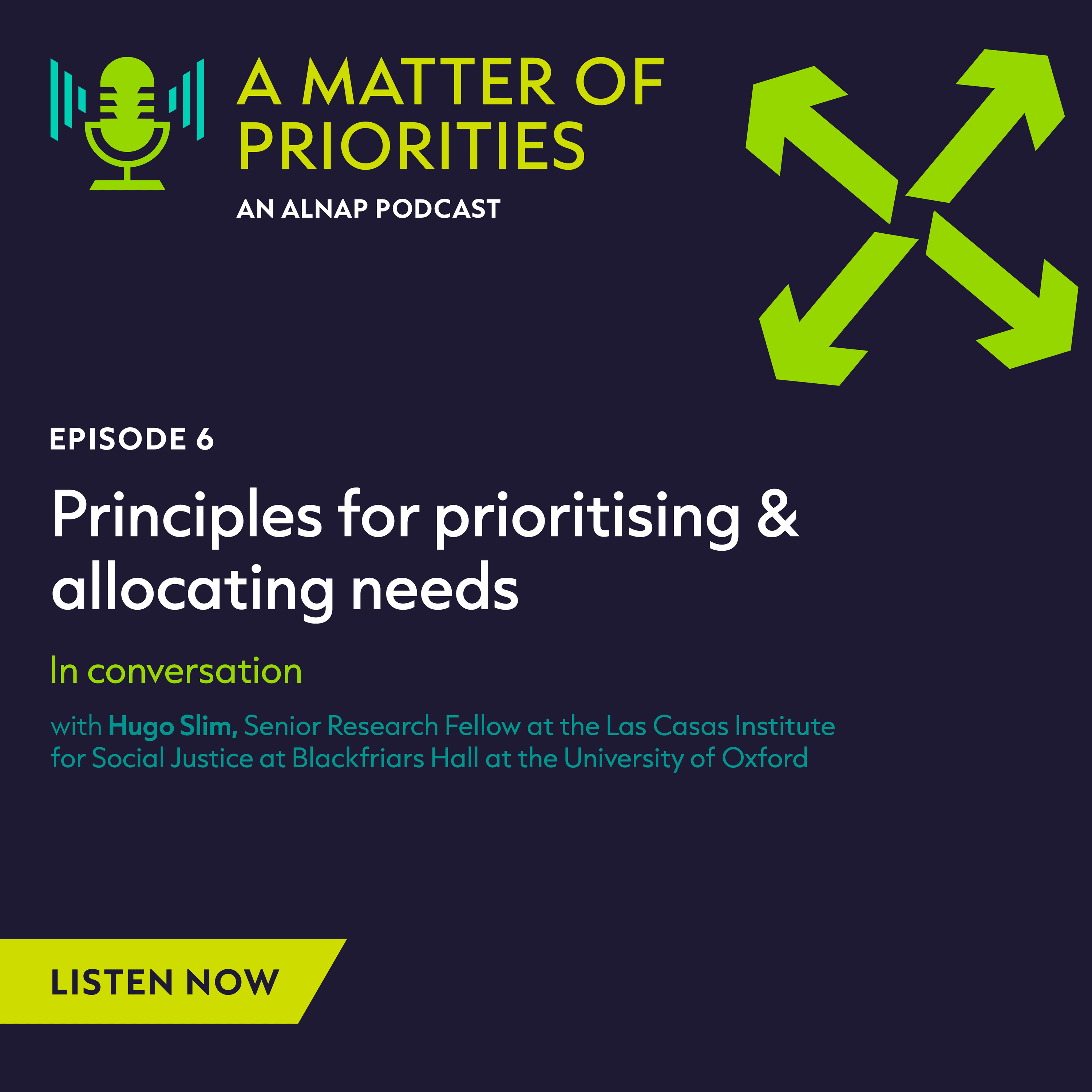 Principles for prioritising & allocating humanitarian needs